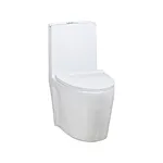 One piece ceramic Sanitary ware Siphonic S trap 300mm soft closing High pressure flush mechanism